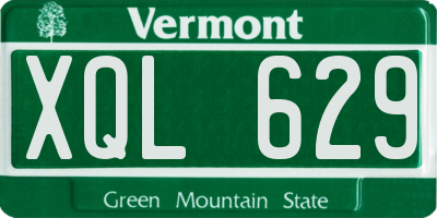 VT license plate XQL629