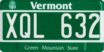 VT license plate XQL632