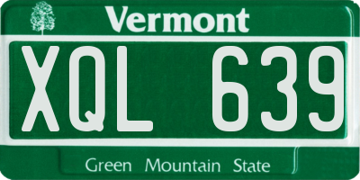 VT license plate XQL639
