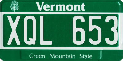 VT license plate XQL653
