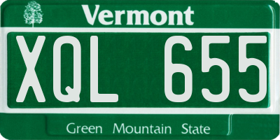 VT license plate XQL655