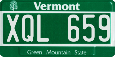 VT license plate XQL659