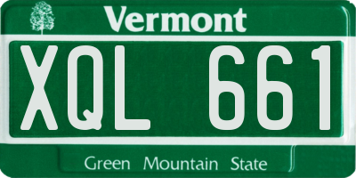 VT license plate XQL661