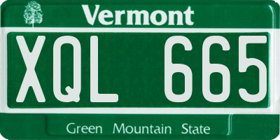 VT license plate XQL665