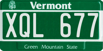 VT license plate XQL677