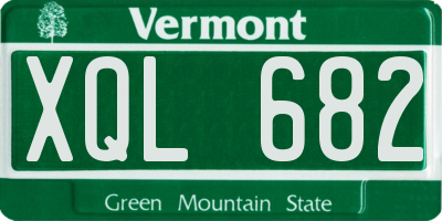 VT license plate XQL682