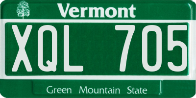 VT license plate XQL705