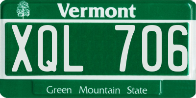 VT license plate XQL706