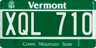 VT license plate XQL710