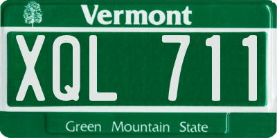 VT license plate XQL711