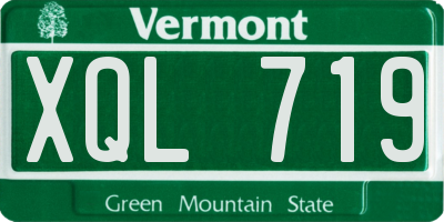 VT license plate XQL719