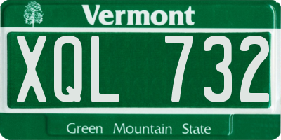 VT license plate XQL732