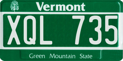 VT license plate XQL735