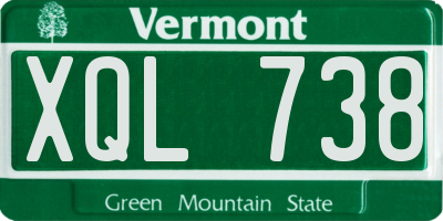 VT license plate XQL738