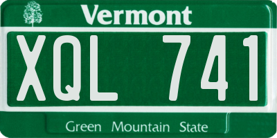 VT license plate XQL741