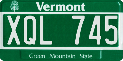VT license plate XQL745