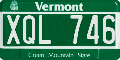 VT license plate XQL746
