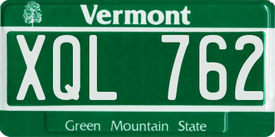 VT license plate XQL762