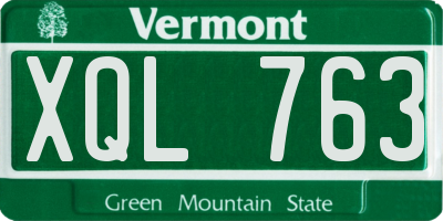 VT license plate XQL763
