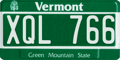 VT license plate XQL766