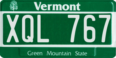 VT license plate XQL767