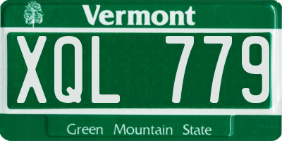 VT license plate XQL779