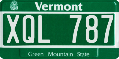 VT license plate XQL787