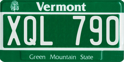 VT license plate XQL790