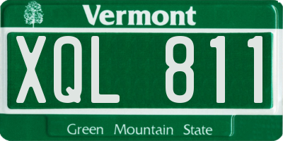 VT license plate XQL811