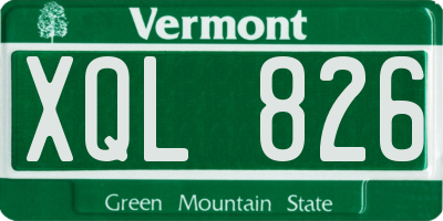 VT license plate XQL826
