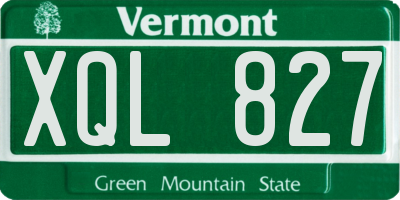 VT license plate XQL827