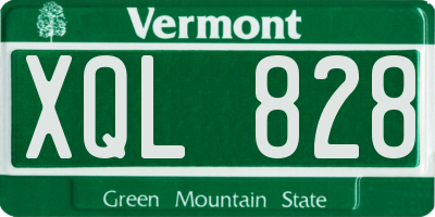 VT license plate XQL828