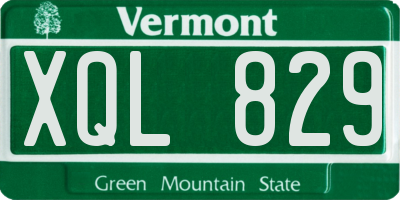 VT license plate XQL829