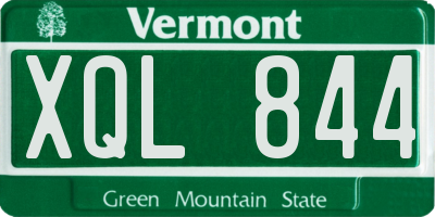 VT license plate XQL844