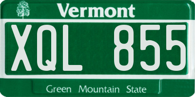 VT license plate XQL855