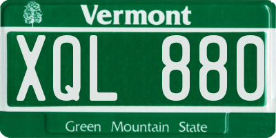 VT license plate XQL880