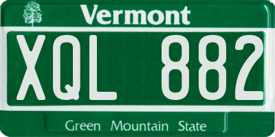 VT license plate XQL882