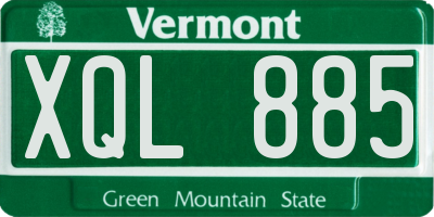 VT license plate XQL885