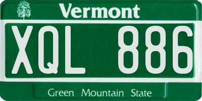 VT license plate XQL886