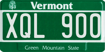 VT license plate XQL900