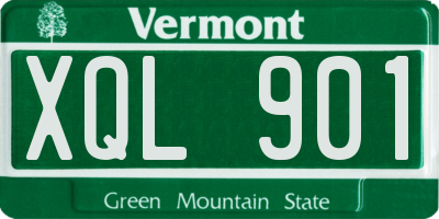 VT license plate XQL901