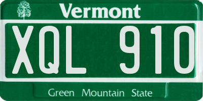 VT license plate XQL910