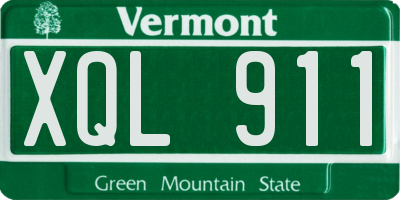 VT license plate XQL911