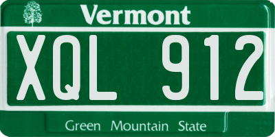 VT license plate XQL912