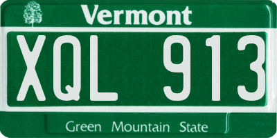 VT license plate XQL913