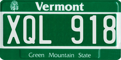 VT license plate XQL918