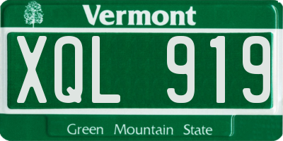 VT license plate XQL919