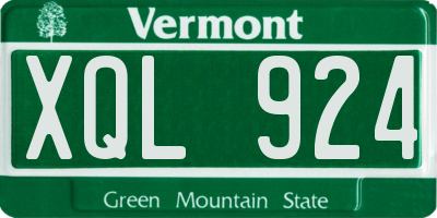 VT license plate XQL924