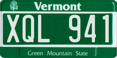 VT license plate XQL941