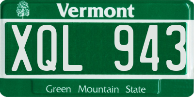 VT license plate XQL943